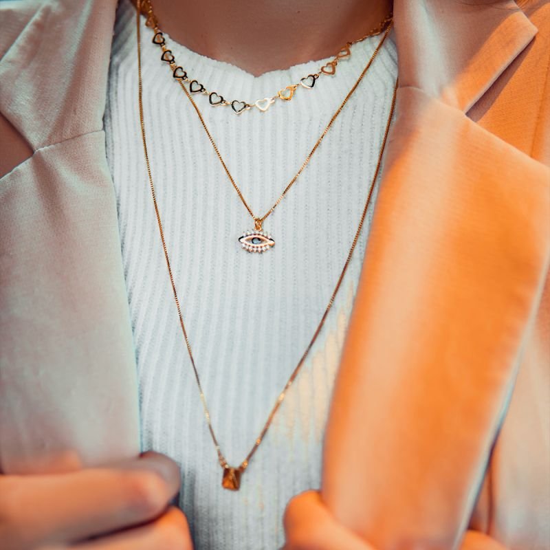Escapulário Nossa Senhora Aparecida e Nossa Senhora do Carmo folheado a ouro 18k