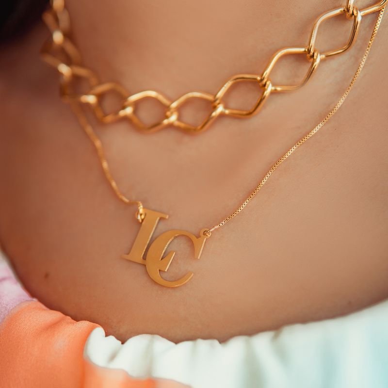 Colar Monograma (item personalizado, ler a descrição)