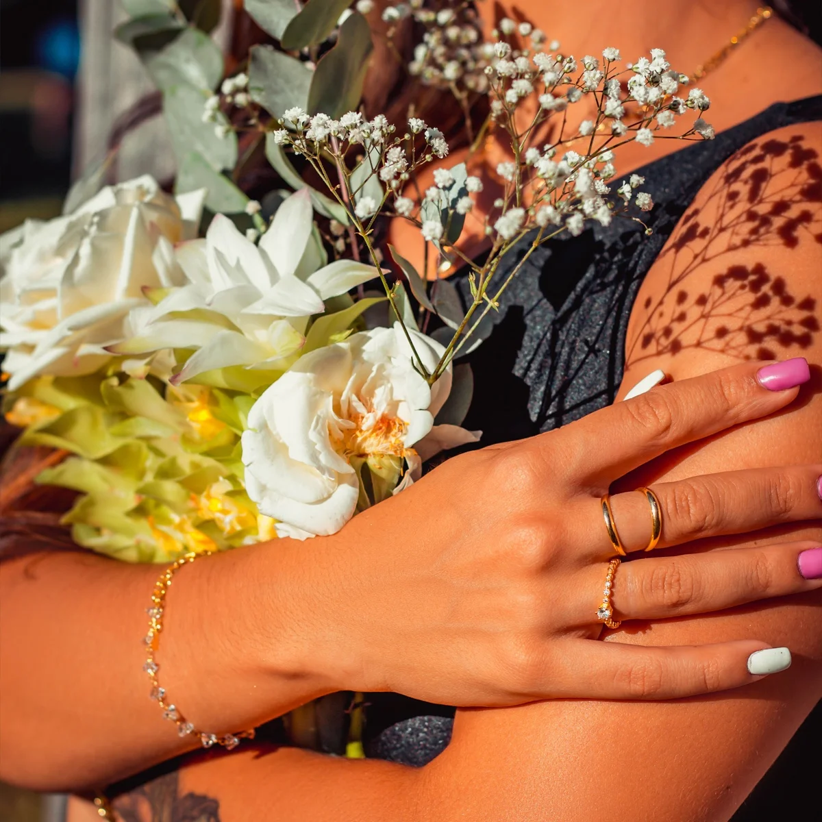Anel Cinderela folheado a ouro 18k
