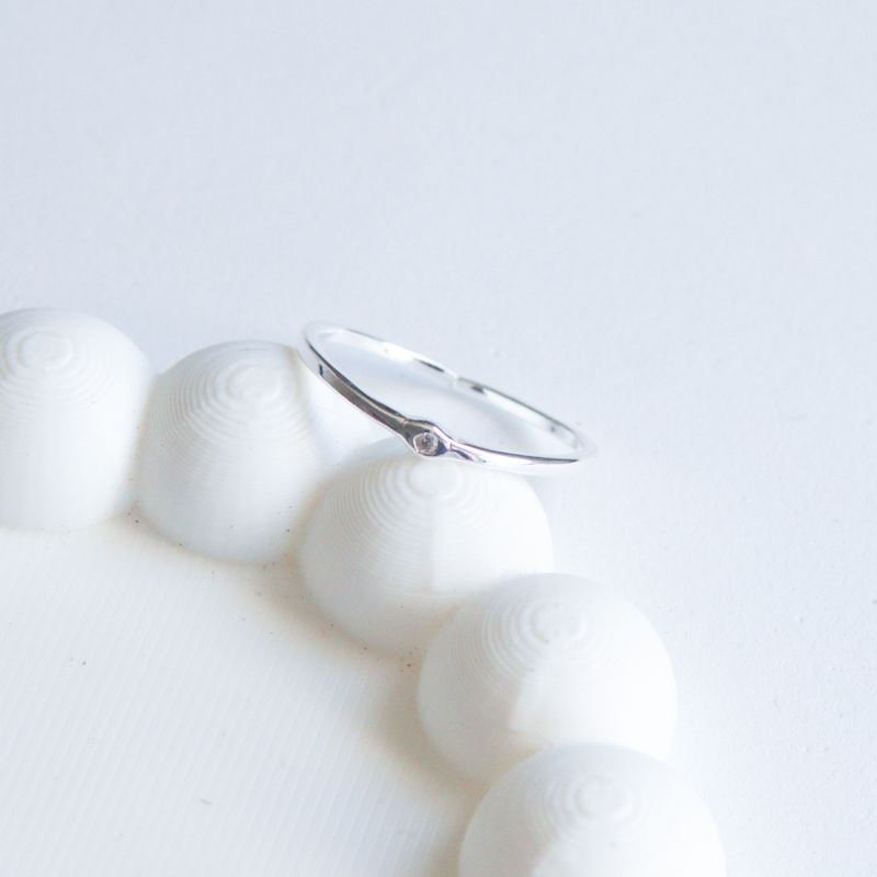 Anel Luz regulável folheado a prata