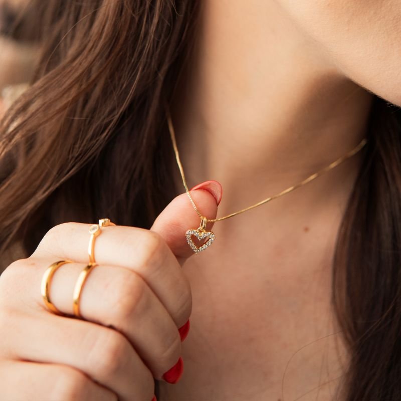 Anel pontos de luz regulável folheado a ouro 18k