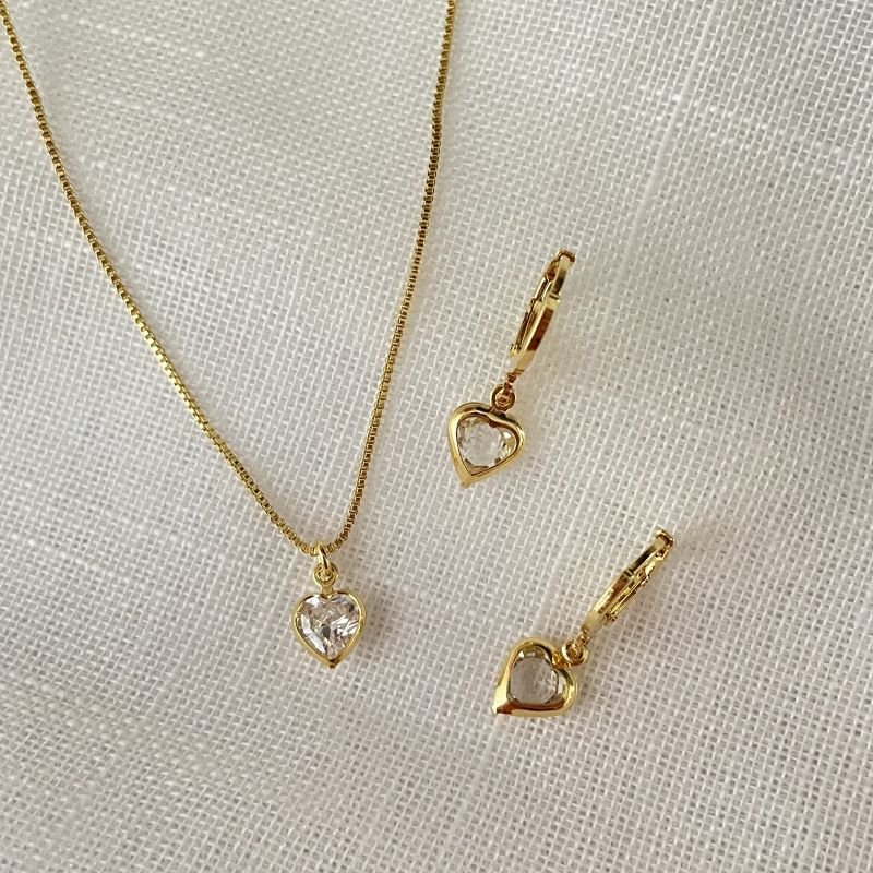 Argola Encanto do Amor folheada a ouro 18k