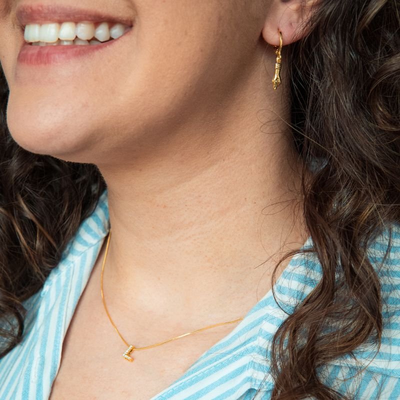 Argola figa folheada a ouro 18k