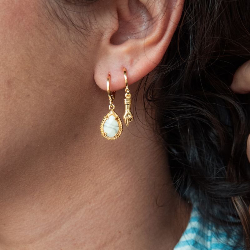 Argola figa folheada a ouro 18k