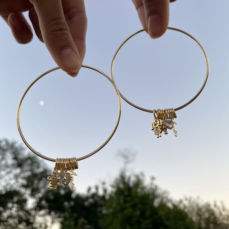 Bracelete Laço de Amor minha Menina folheado a ouro 18k