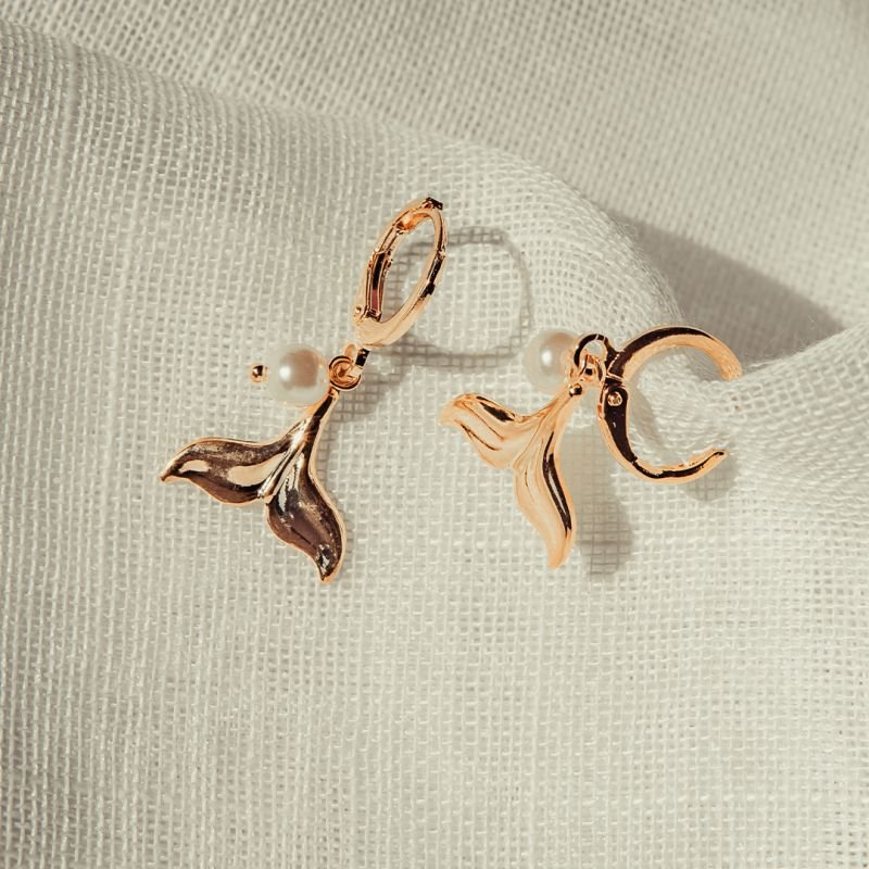 Brinco de Encanto do Oceano folheado a ouro 18k
