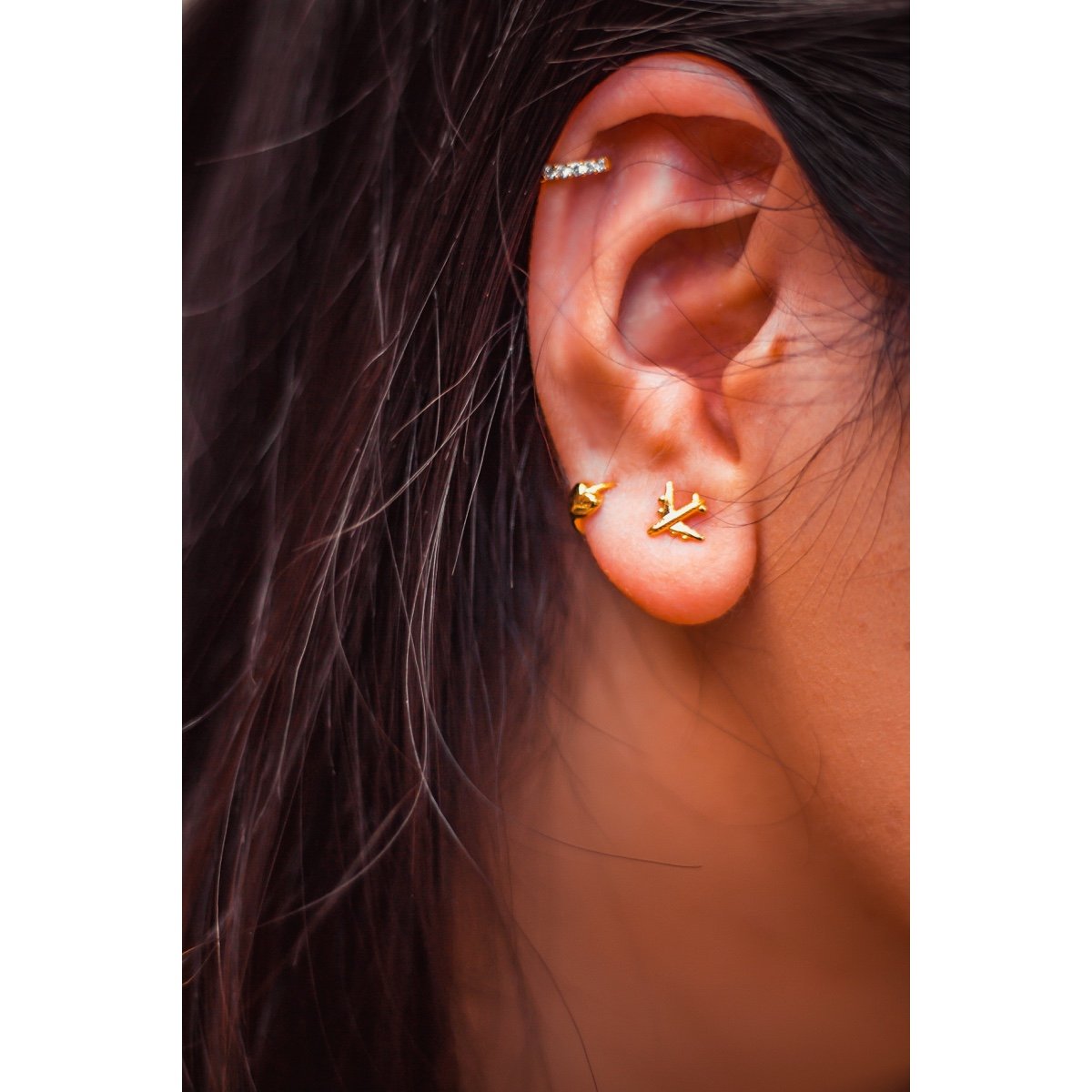 Brinco Liberdade folheado a ouro 18k