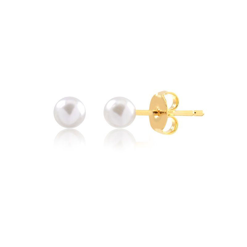 Brinco pérola baby folheado a ouro 18k