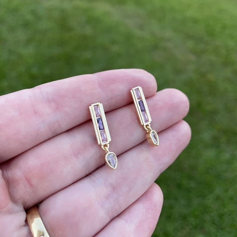 Brinco Princesa folheado a ouro 18k