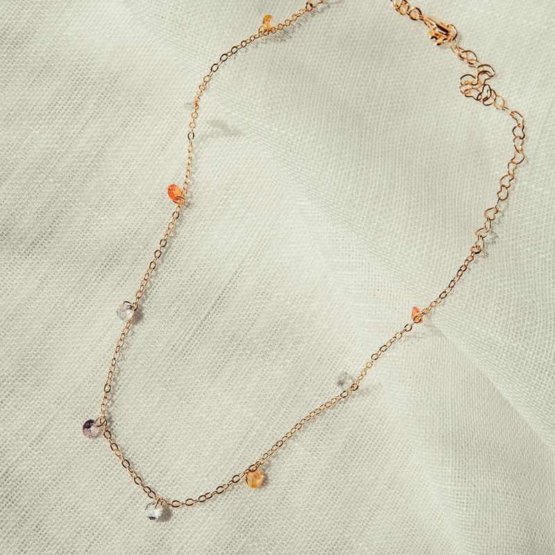 Choker Brilho Tropical folheada a ouro 18k