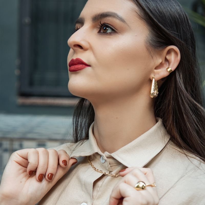 Choker de elos cartier 3x1 folheado a ouro 18k