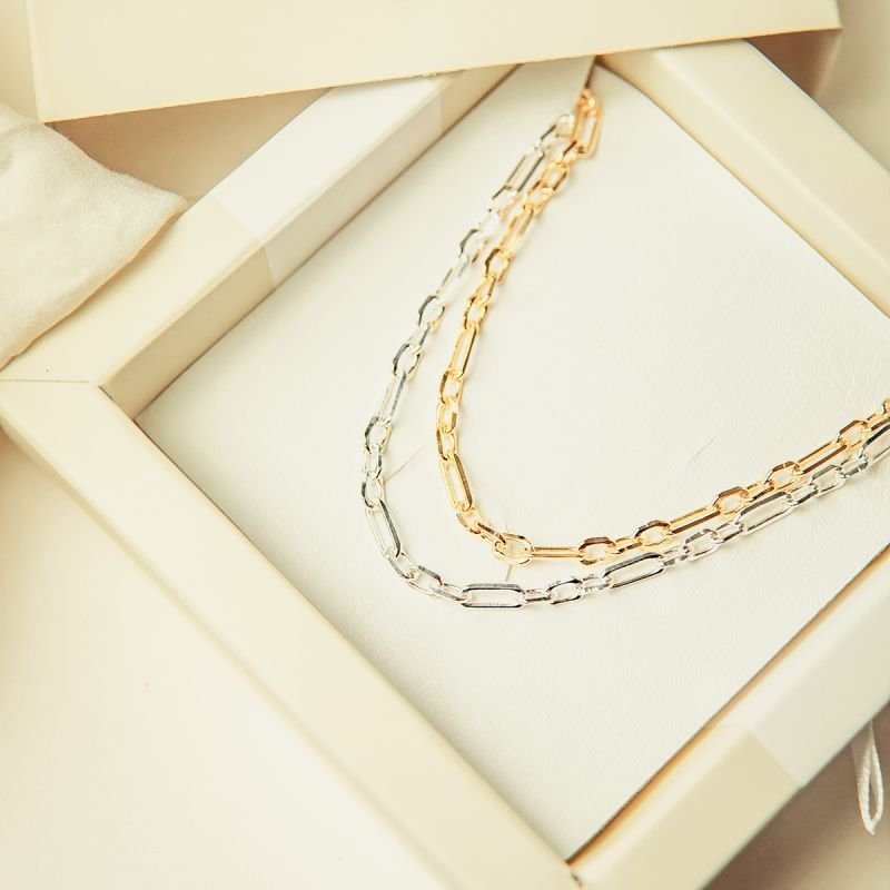 Choker de elos cartier 3x1 folheado a ouro 18k