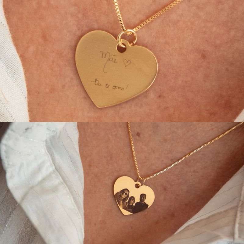 Colar Amor Infinito com imagem e frase - 2 dias úteis para envio