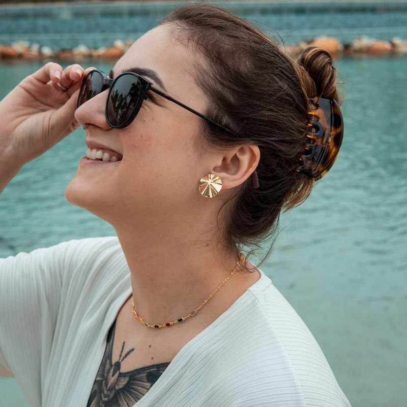 Colar Brisa de Cores folheado a ouro 18k