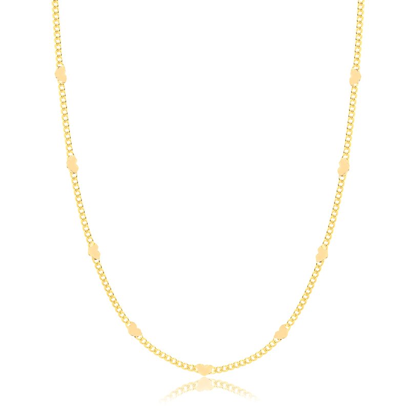 Colar com mini corações folheado a ouro 18k