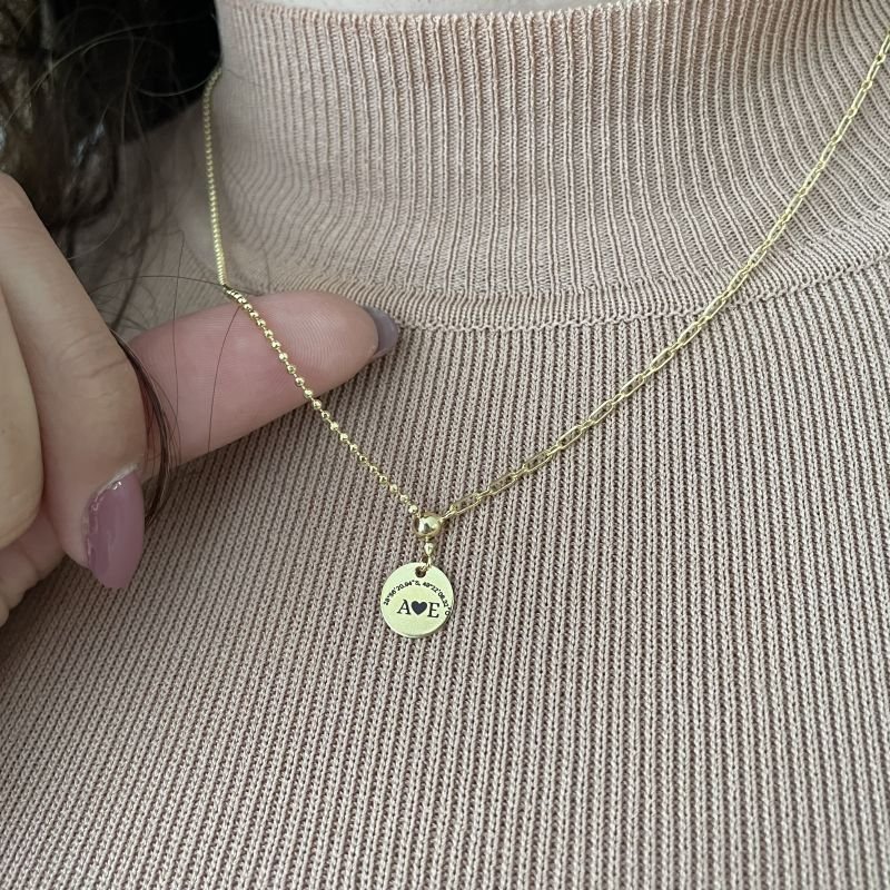 Colar coordenadas folheado a ouro 18k - 2 dias úteis para envio