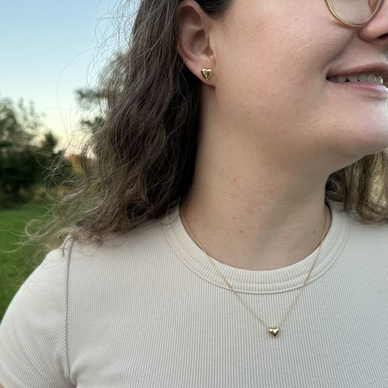 Colar Coração Bold folheado a ouro 18k