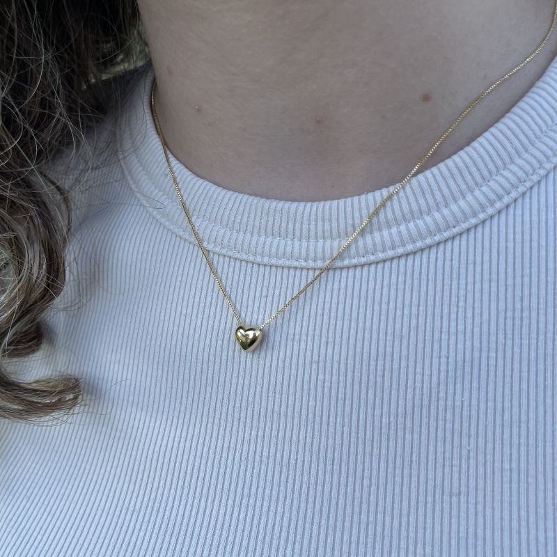 Colar Coração Bold folheado a ouro 18k