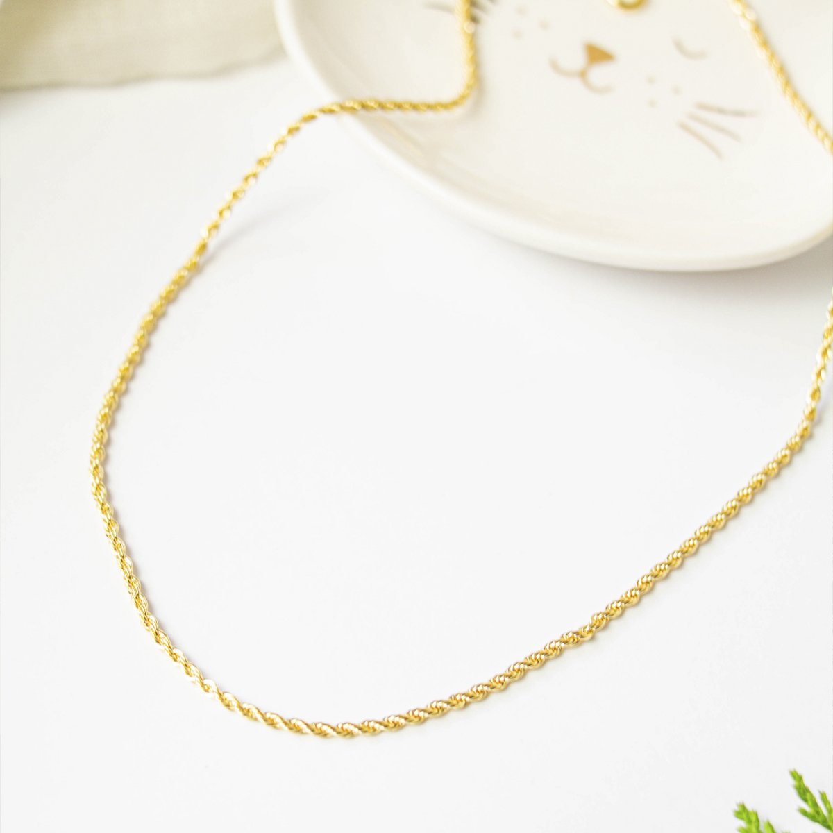 Colar cordão baiano folheado a ouro 18k