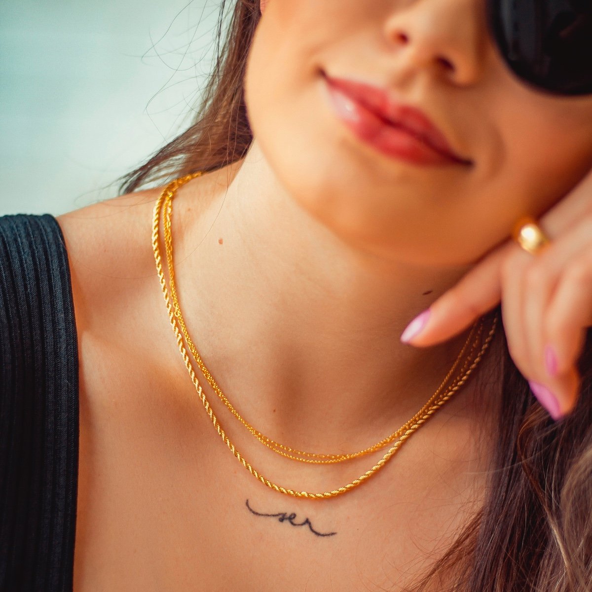 Colar cordão baiano folheado a ouro 18k