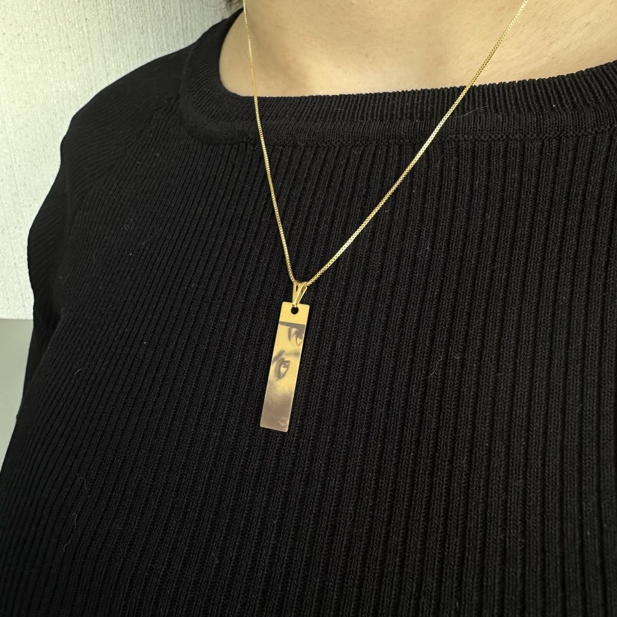 Colar Olhar folheado a ouro 18k - 2 dias úteis para envio