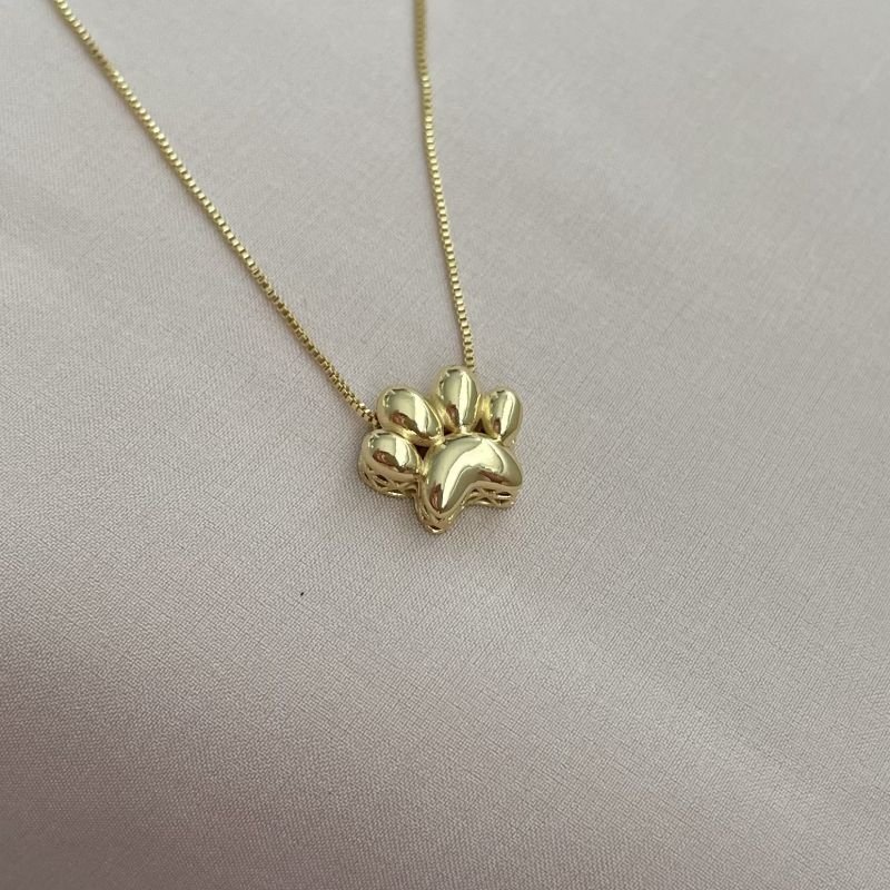 Conjunto Love Pet folheado a ouro 18k