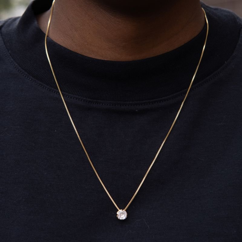 Colar ponto de luz folheada a ouro 18k