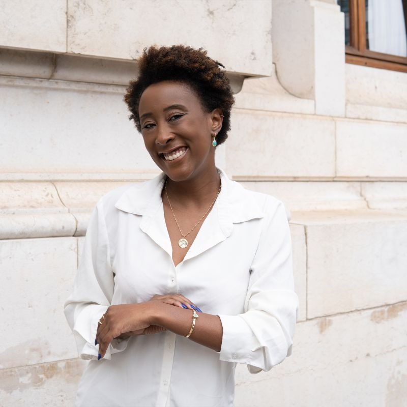 Colar raiado turquesa folheado a ouro 18k