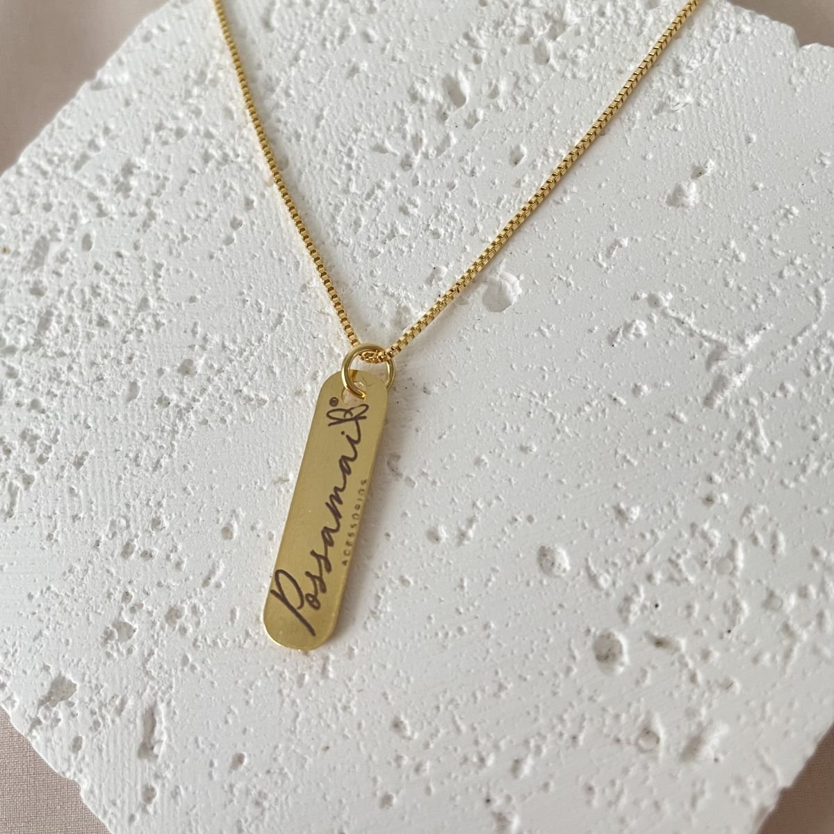Colar Essência folheado a ouro 18k - 2 dias úteis para envio