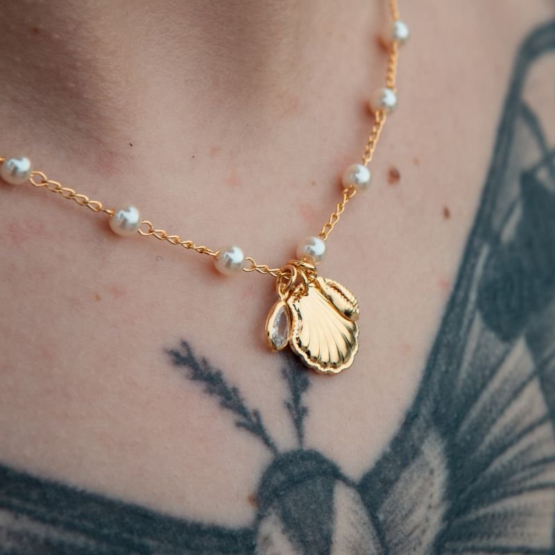 Colar Tesouro do Mar folheado a ouro 18k