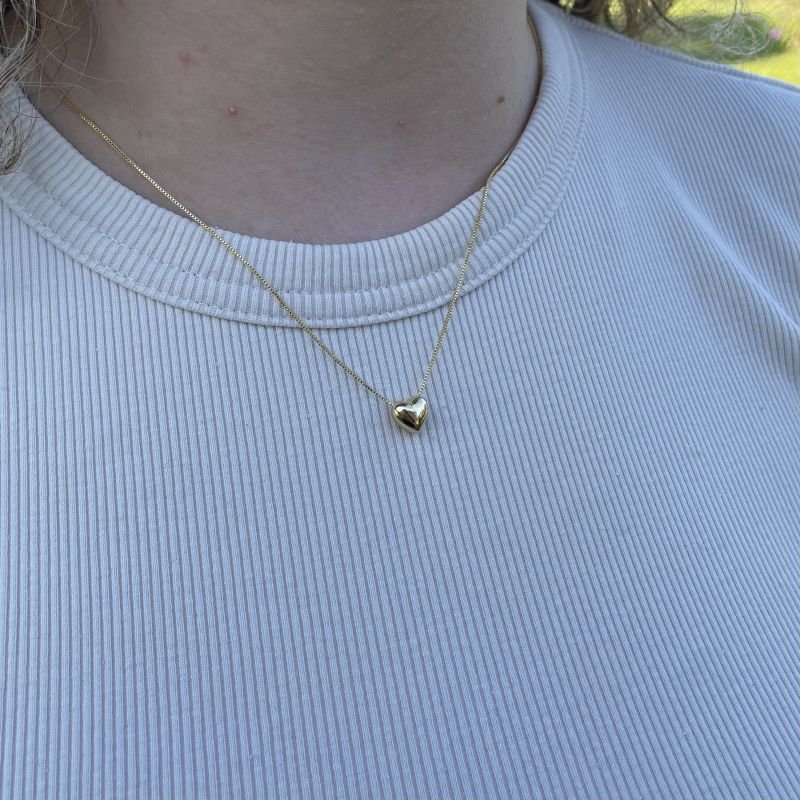 Conjunto Coração Bold folheado a ouro 18k