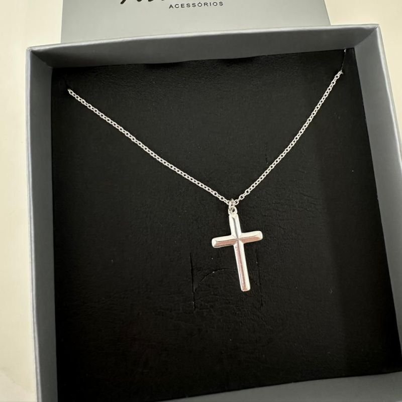 Corrente de cruz em prata 925