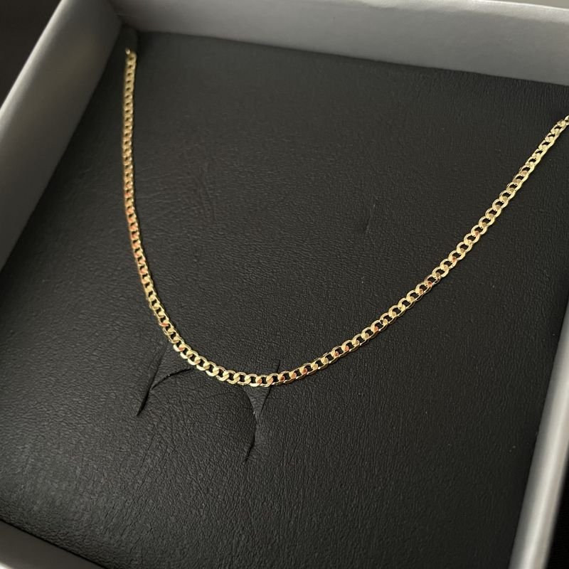 Corrente de elos groumet folheada a ouro 18k