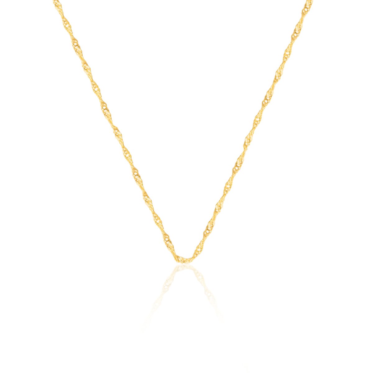 Corrente Singapura 50cm folheada a ouro 18k