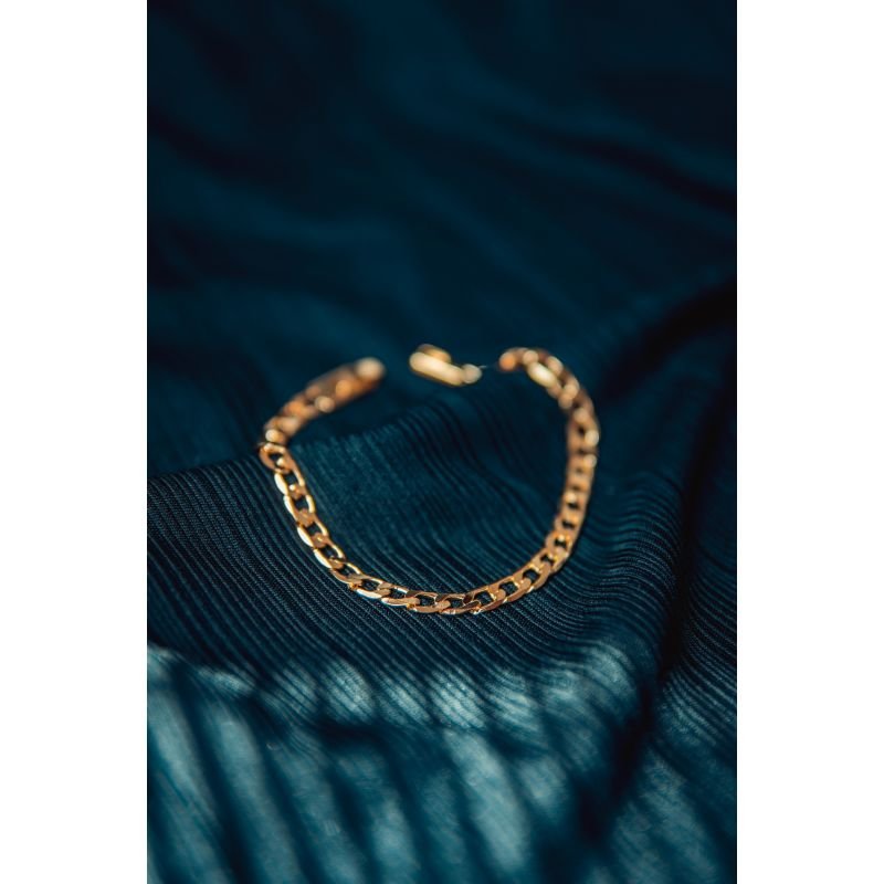 Pulseira de Elos Groumet folheada a ouro 18k