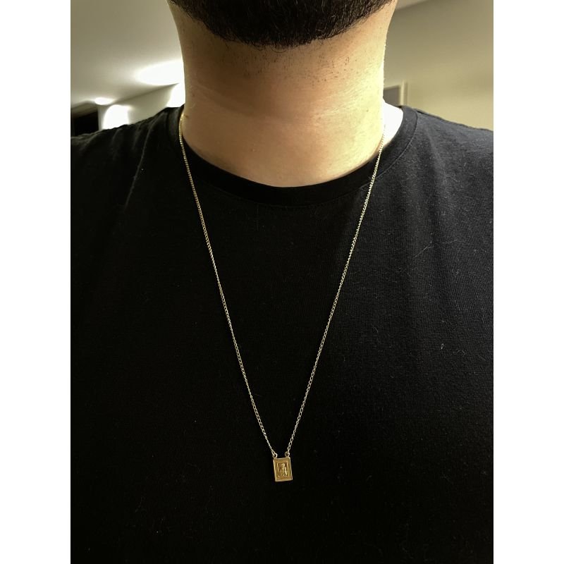 Escapulário Nossa Senhora do Carmo folheado a ouro 18k