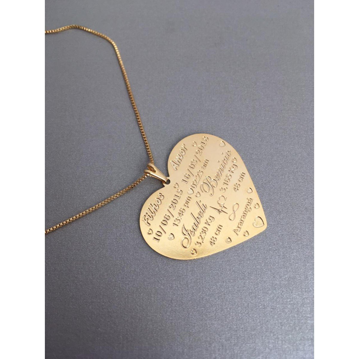 Mandala Amor Eterno, folheada a ouro 18k (item personalizado, leia a descrição)