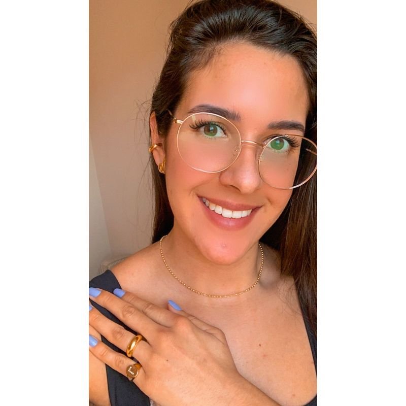 Anel com design abaulado versão 2.0 folheado a ouro 18k