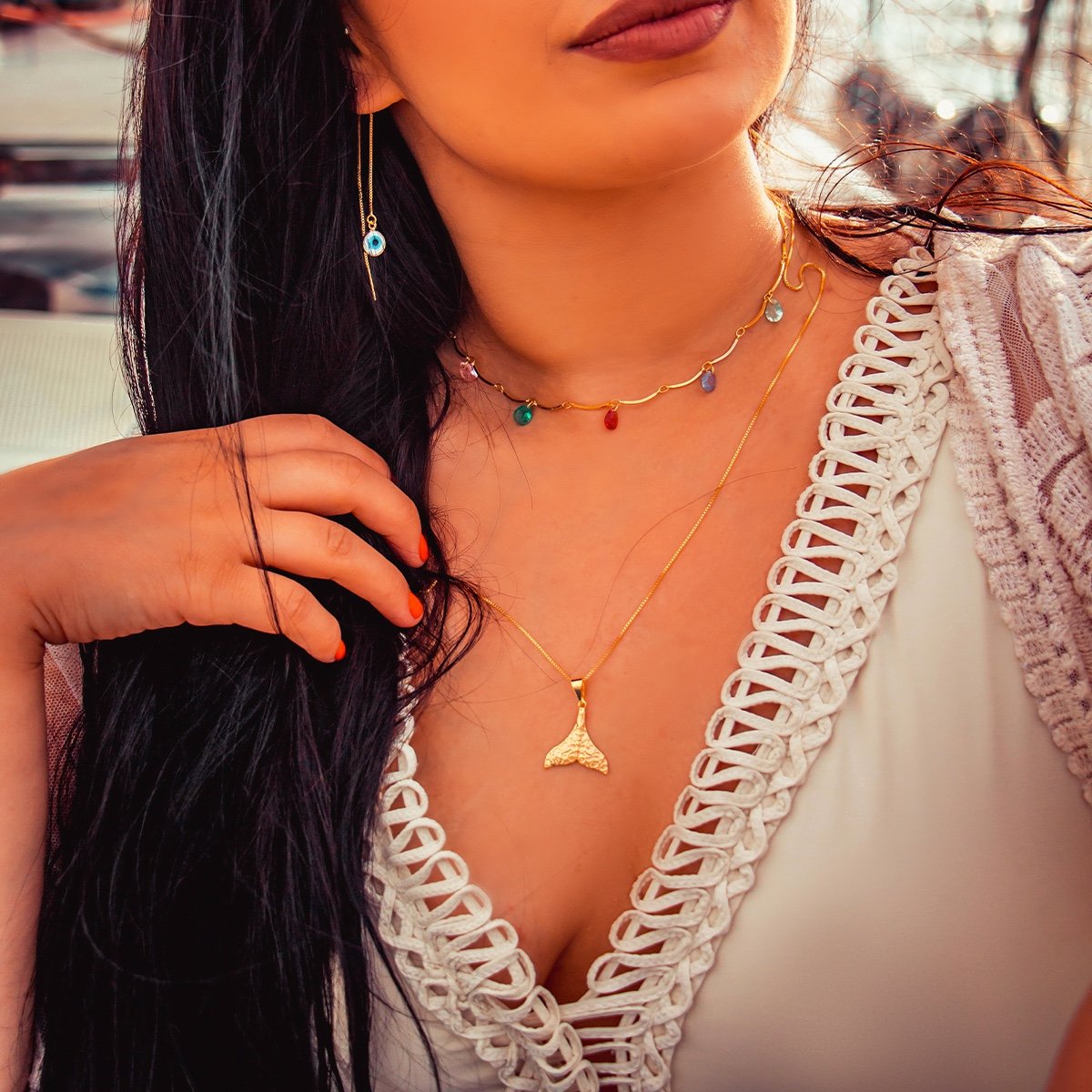 Pingente Ariel folheado a ouro 18k
