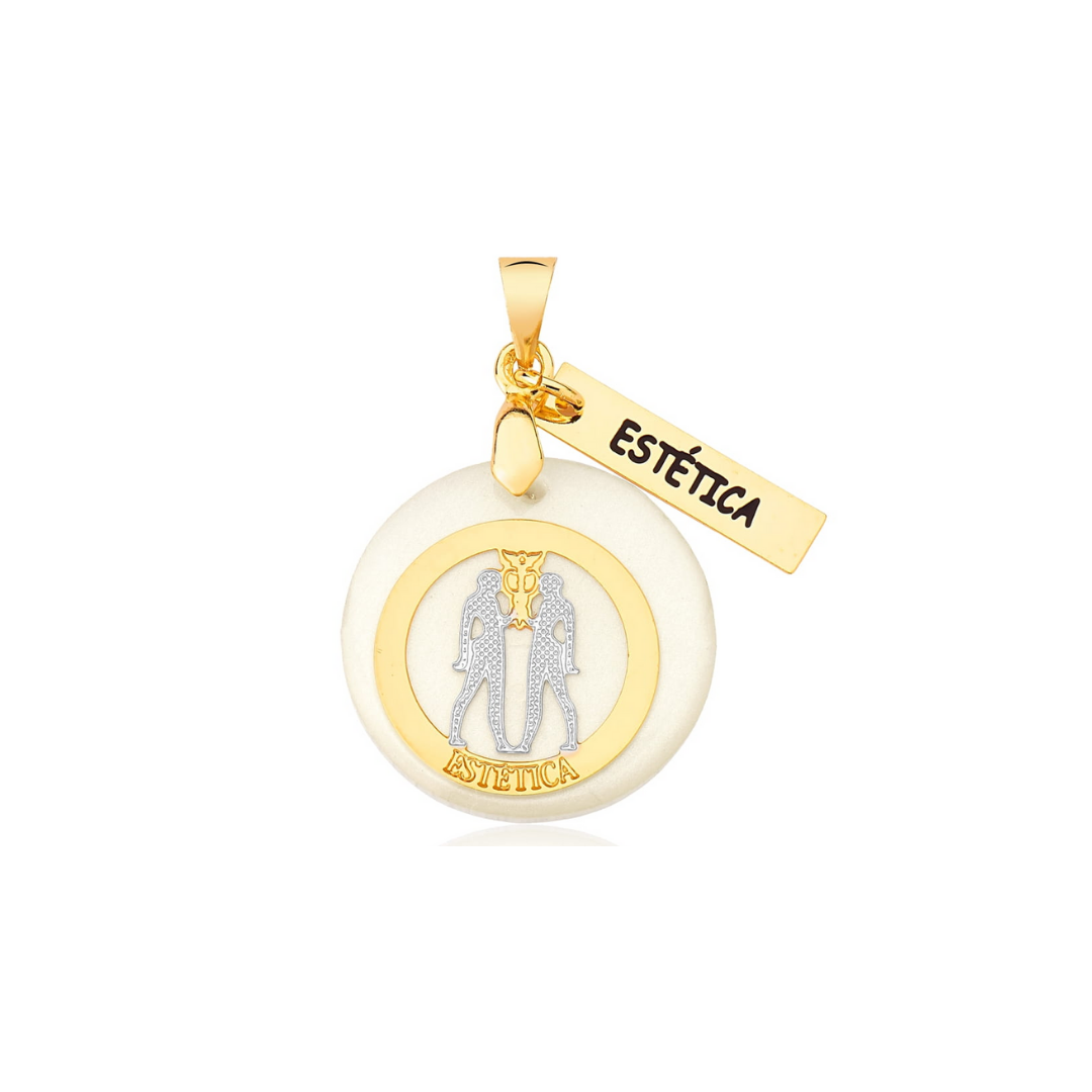 Pingente de Estética folheado a ouro 18k