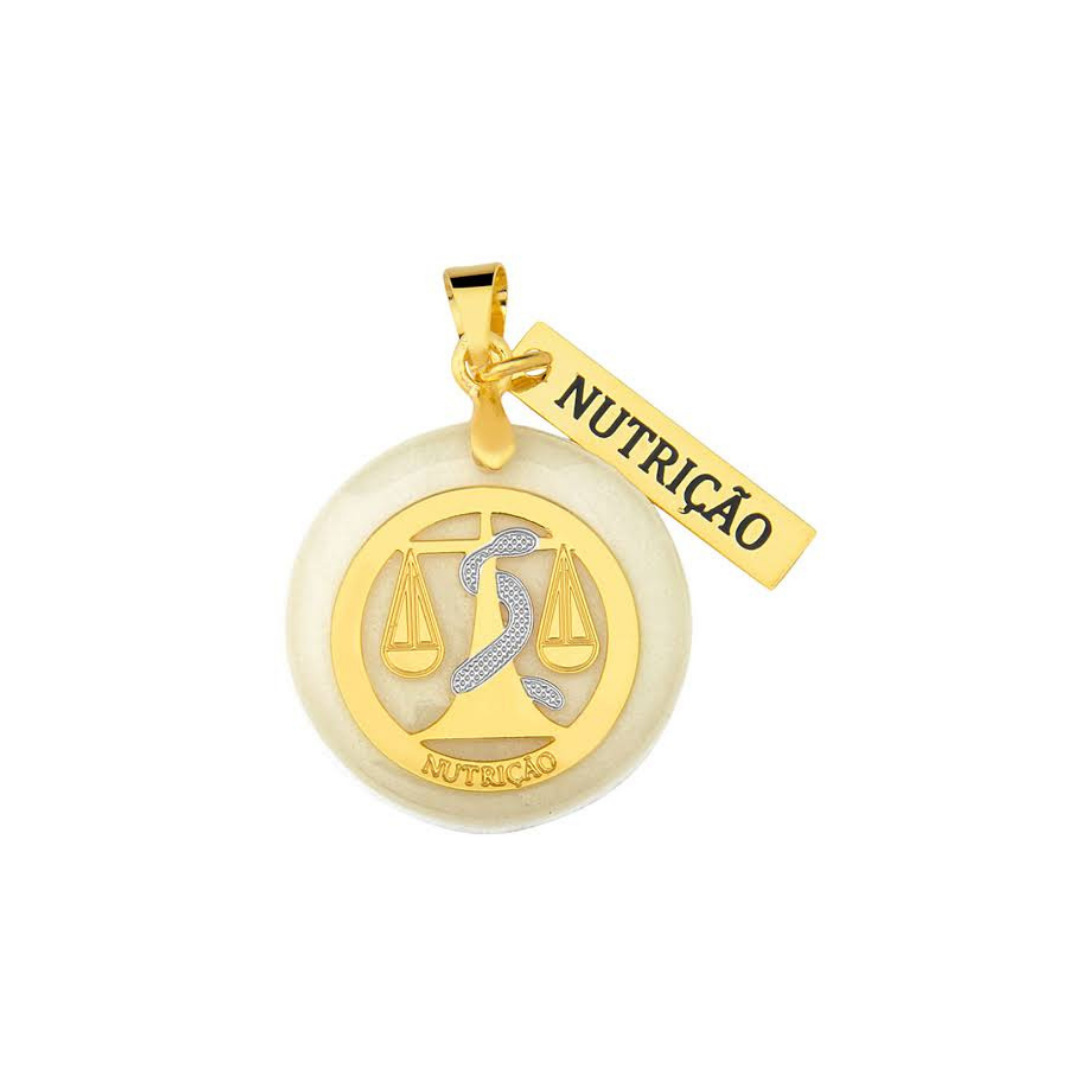 Pingente de Nutrição folheado a ouro 18k