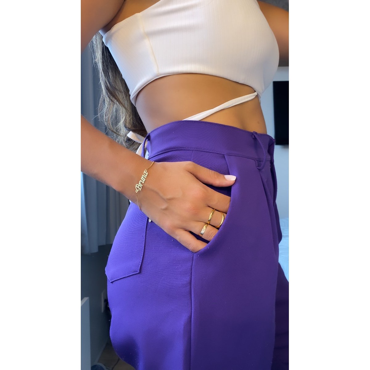 Pulseira adulto com personalização do nome folheada a ouro 18k (item personalizado, leia a descrição)