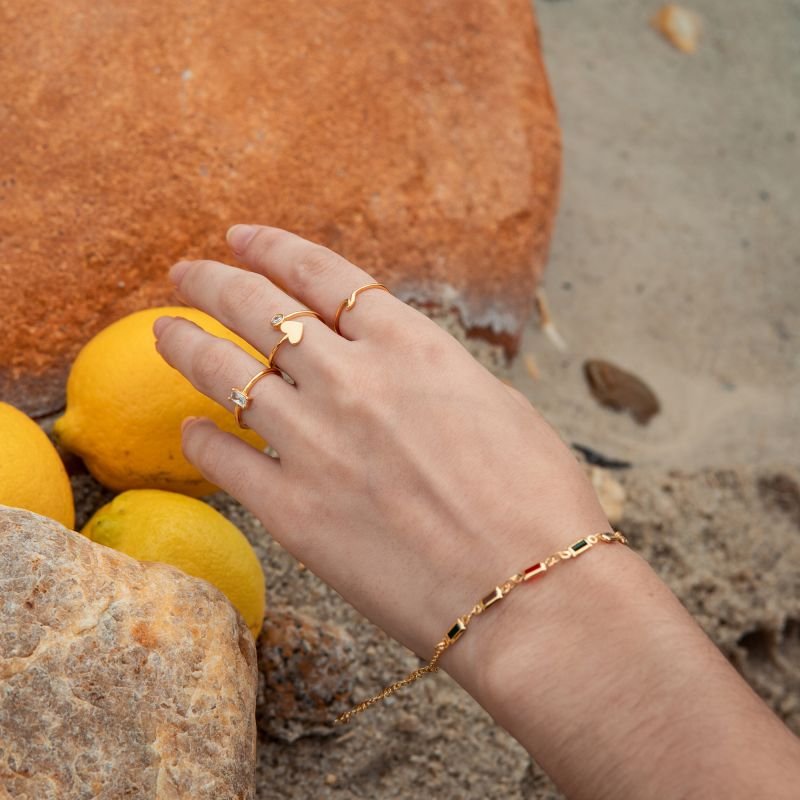 Pulseira Brisa de Cores folheada a ouro 18k
