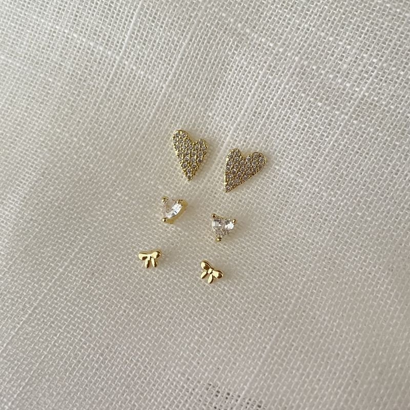 Trio Laços do Amor folheado a ouro 18k